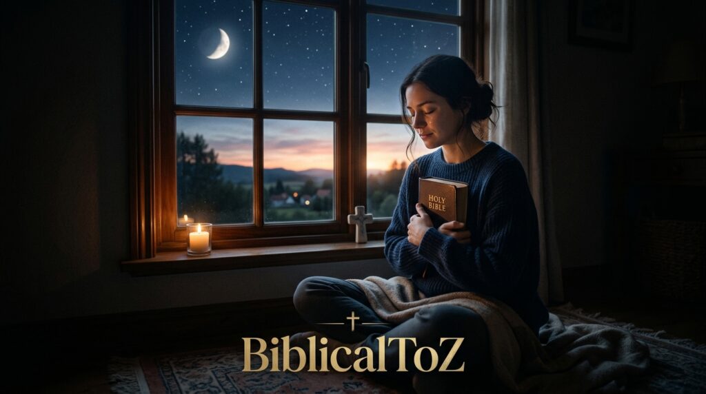 Christian bedtime prayer for grief comfort and renewal