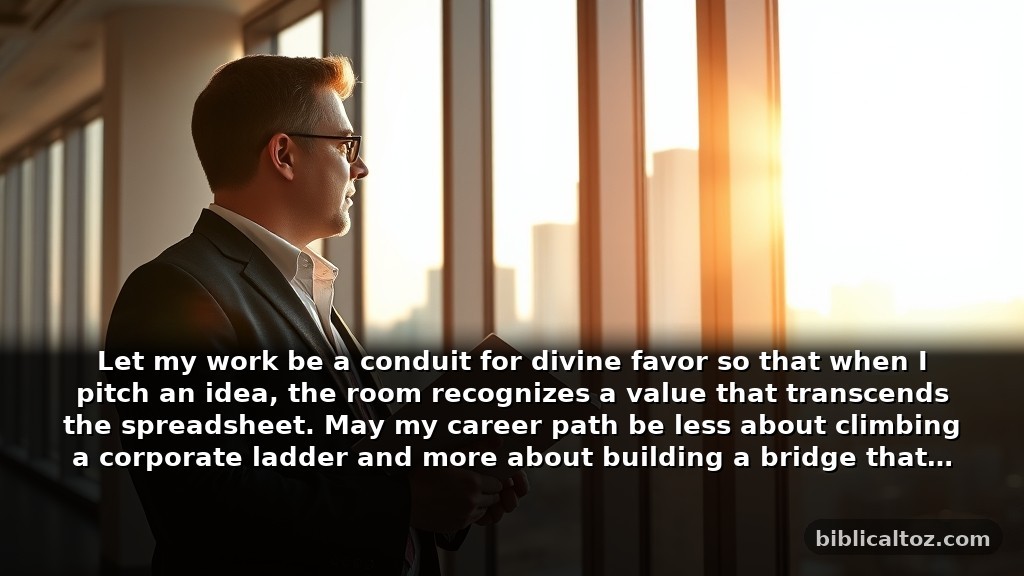 Clever Bible prayer for God's provision for career and his work