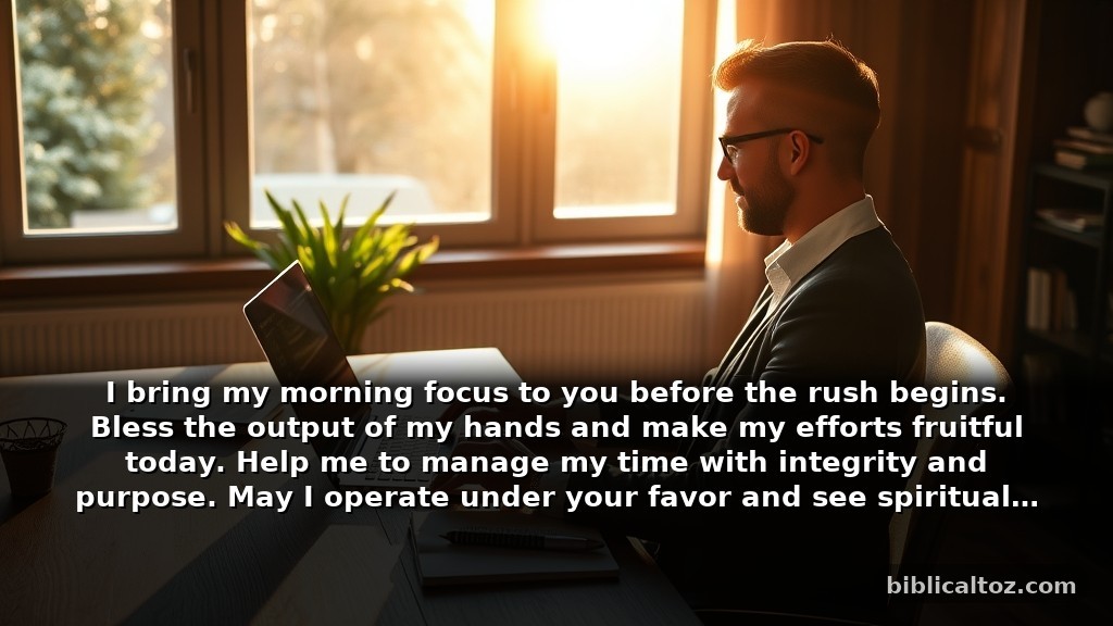 Short Bible prayer for increase for busy mornings