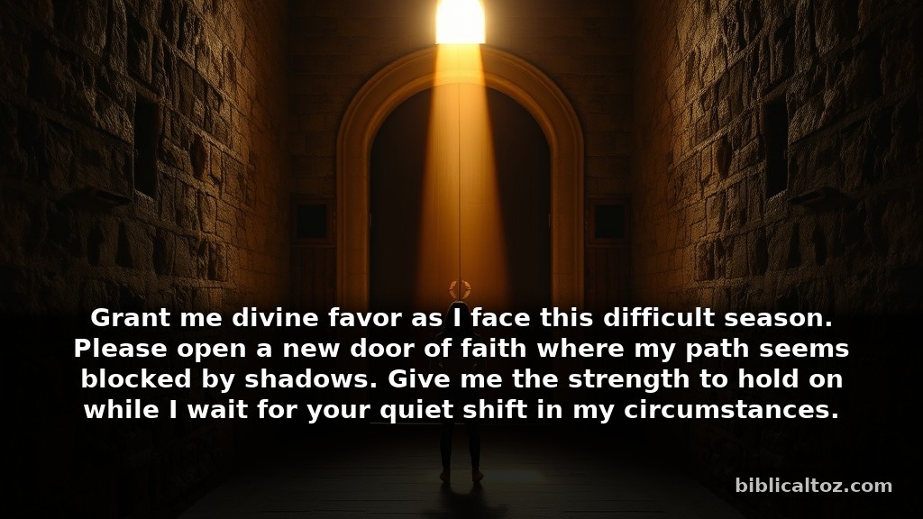 Short Bible prayer for open doors during difficult seasons