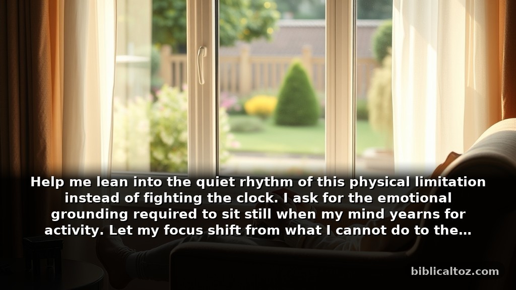 A steady prayer for patience during physical healing