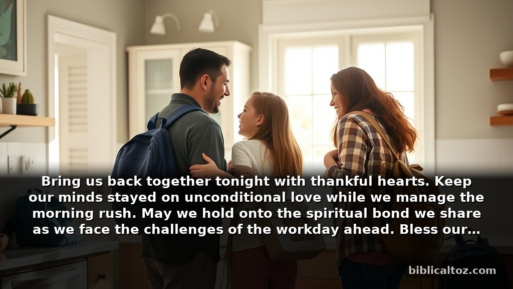 Short Bible prayer for family unity for busy mornings
