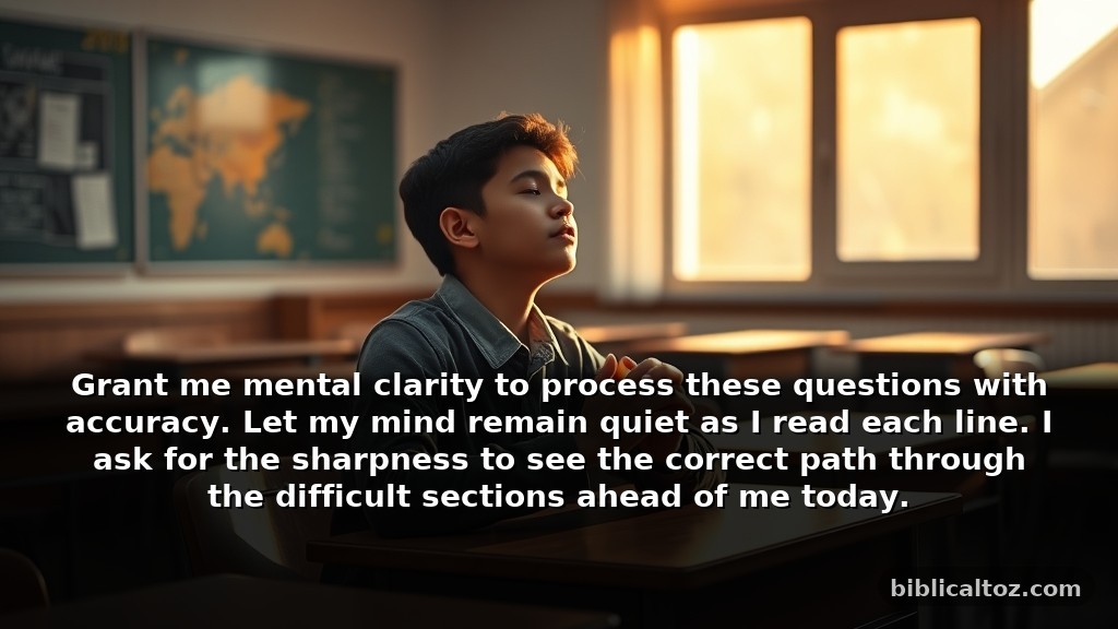 Short Prayer Before Exam for Quick Mental Clarity