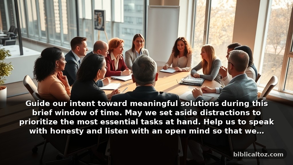 Short Prayer Before Meeting Options for Quick Alignment