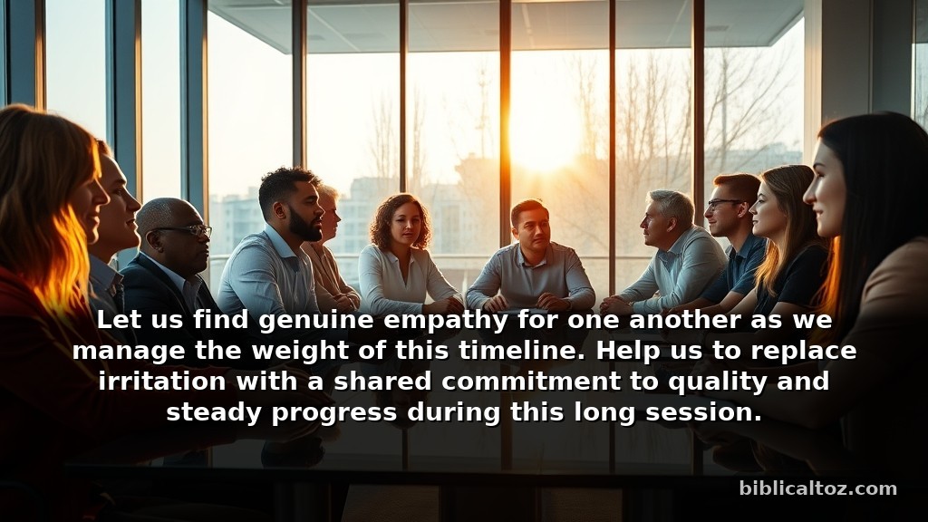 Sincere Prayer Before Meeting for Patience During Tense Projects
