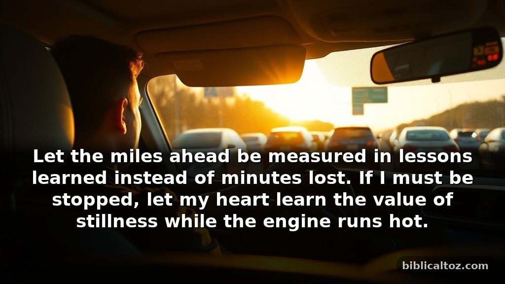 Clever prayer before travel for patience during long commutes