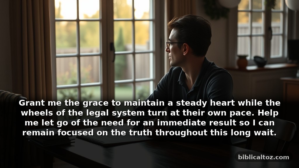 A sincere prayer for court case to build patience