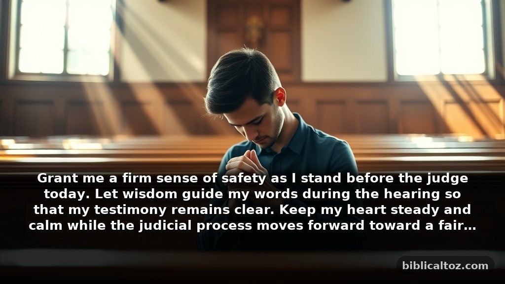 Short prayer for court case for immediate protection