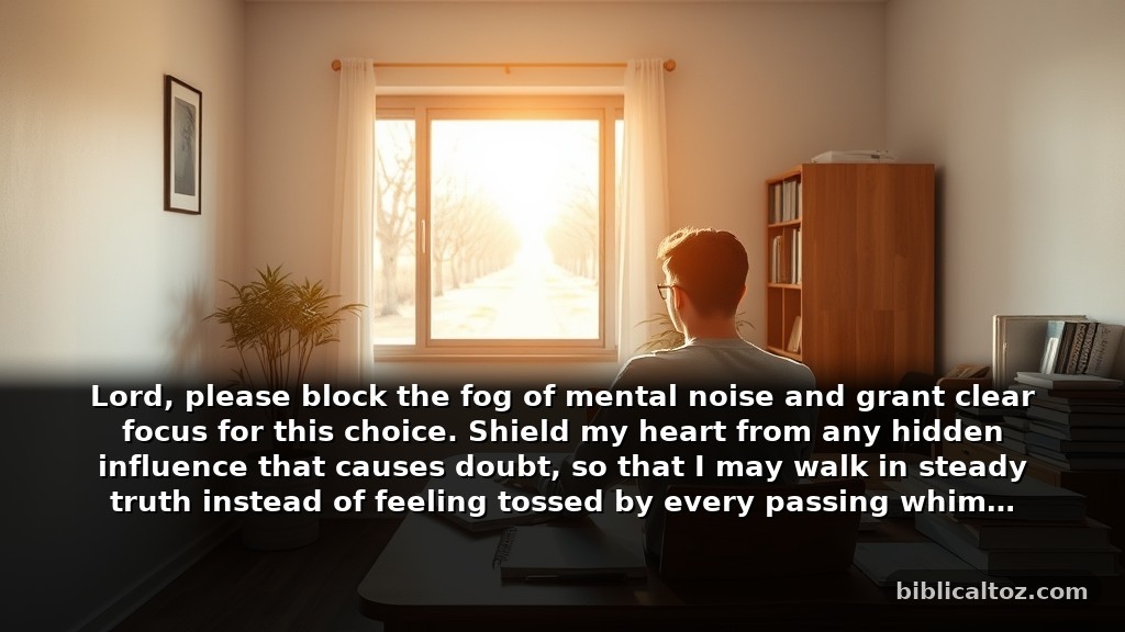 Modern prayer for decision making for protection from confusion