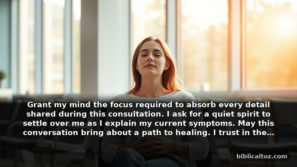 Short prayers for a doctor appointment to calm anxiety