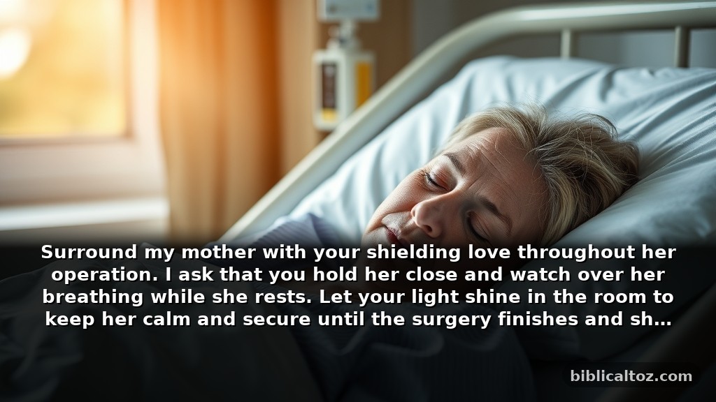 Short prayer for surgery for mom to request protection