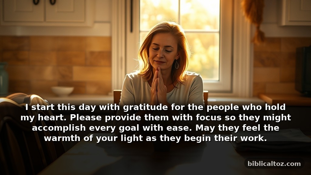 Short daily prayer for loved ones for morning reflection