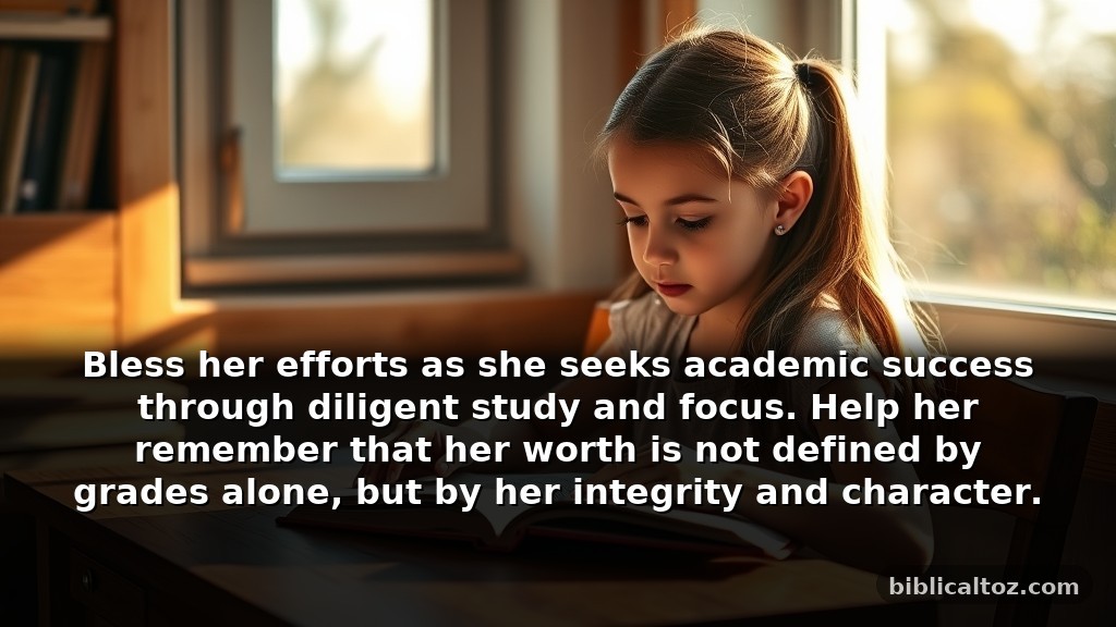 Encouraging prayer for my daughter about her potential