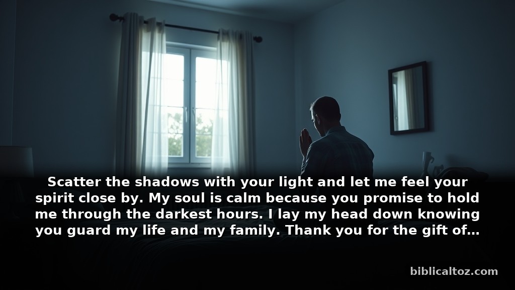 Short bedtime prayer options for nightly protection