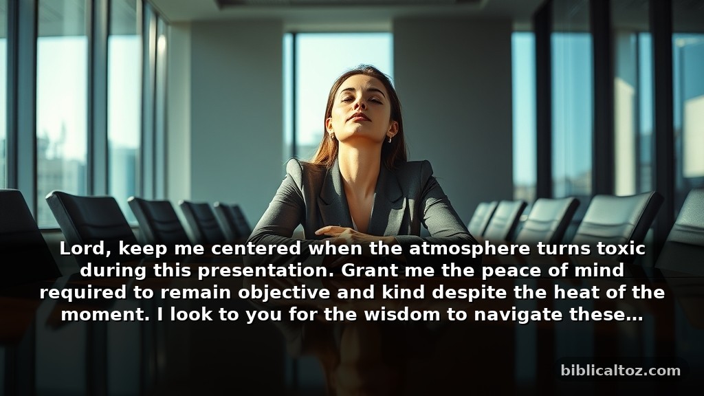 Short prayers for protection at work during high-stress meetings