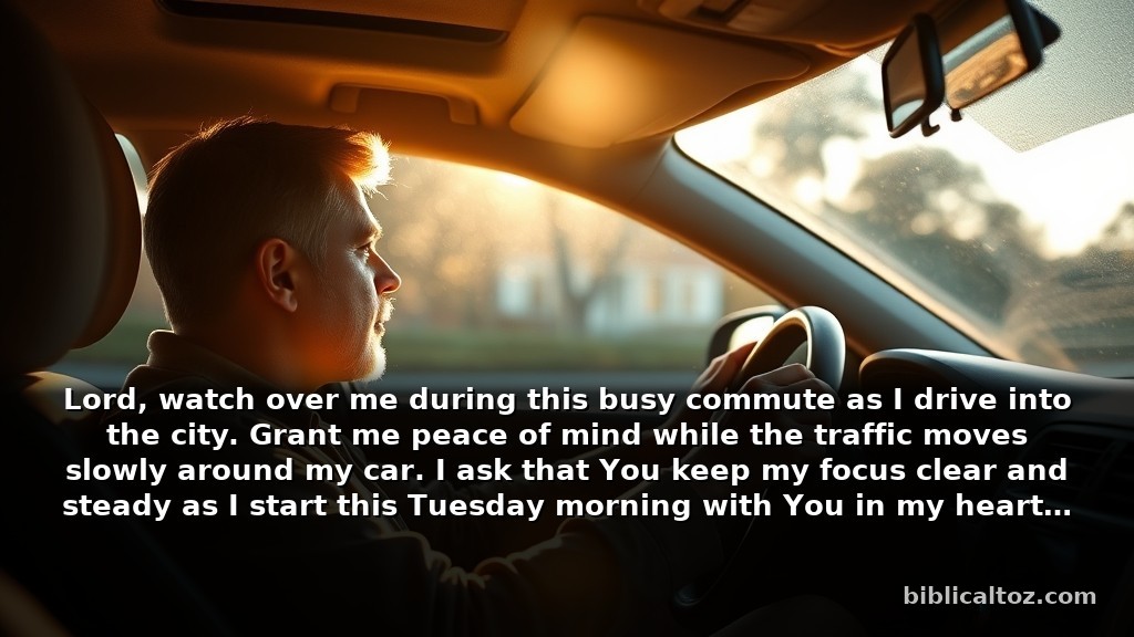 Short Tuesday prayer options for early morning commuters