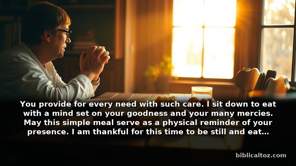 Short Bible Prayer Before Breaking Fast for Daily Gratitude