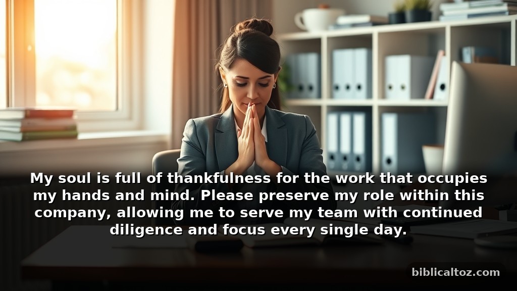 Sincere prayer for job protection to express gratitude for career security