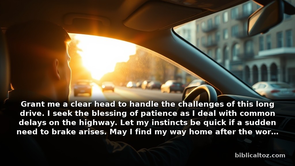 Short prayer for safe driving for daily commuters
