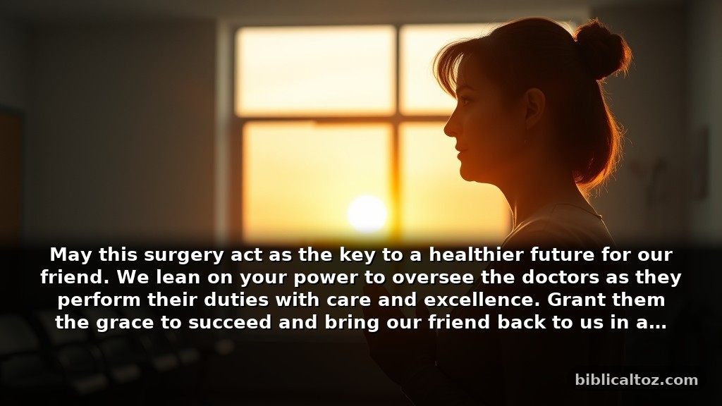 Short prayers for healing for a friend in surgery
