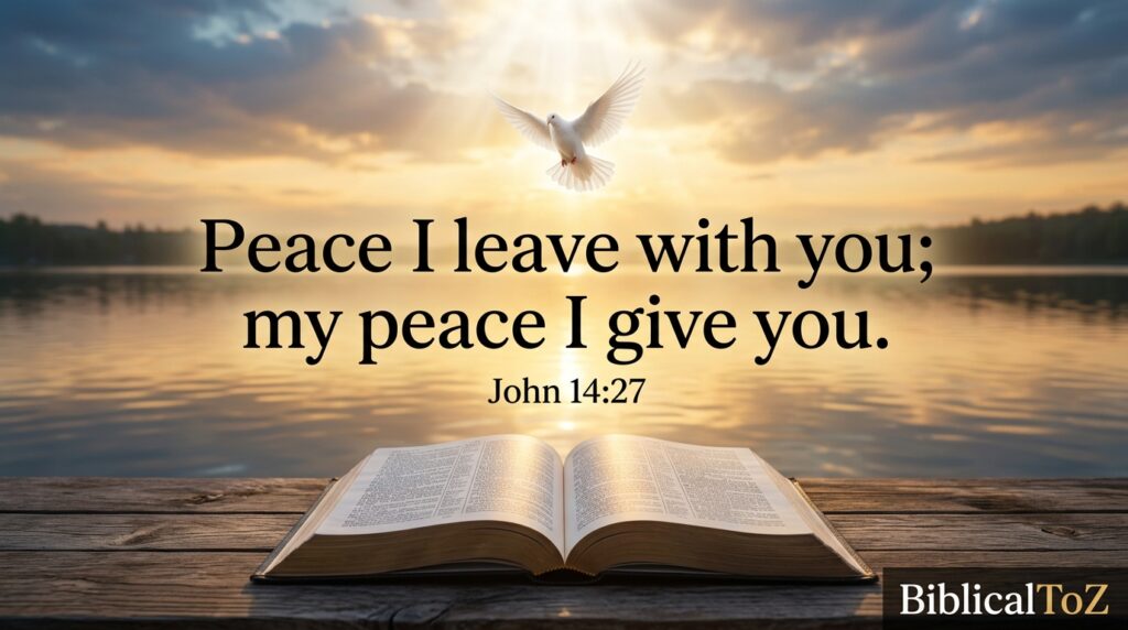 John 14:27 Bible verse image about the peace of Christ during depression and anxiety
