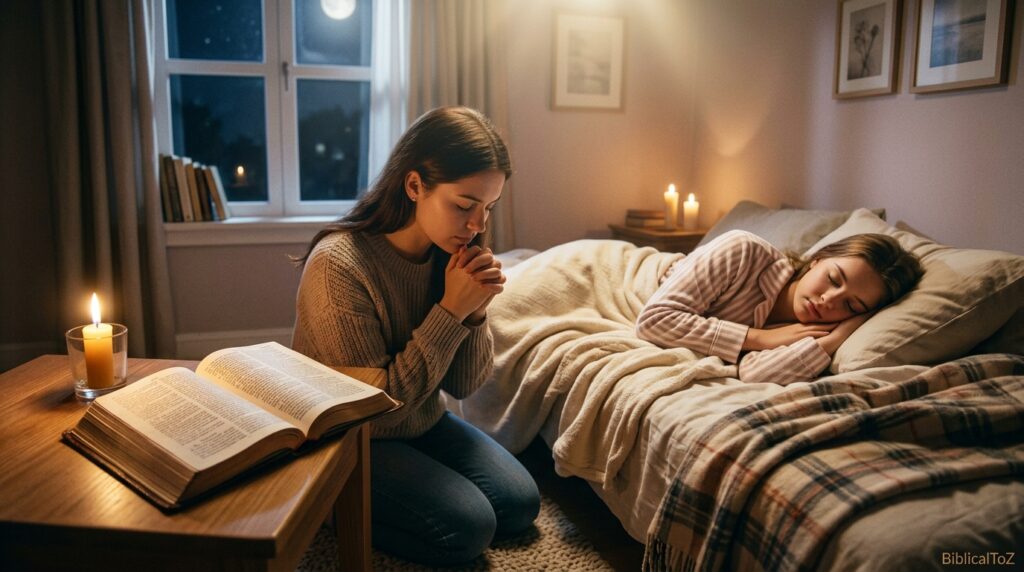 Healing prayer for sister with Philippians 4:6-7 Bible verse for peace and comfort