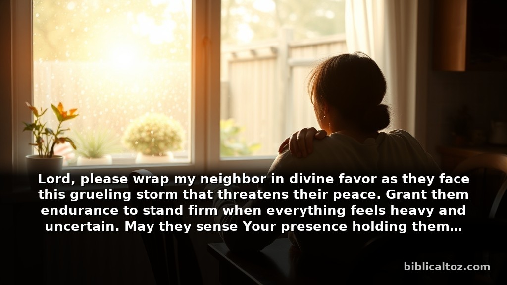 Encouraging Bible Prayer for My Neighbor during Difficult Seasons