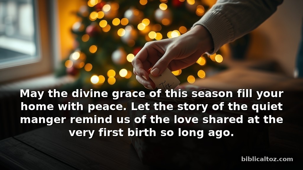 Short Bible Christmas Prayer lines for cards and gift tags