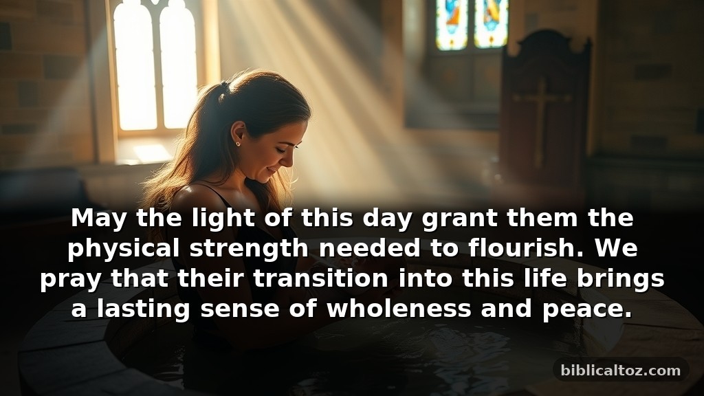 Meaningful Prayer Before Baptism for Physical Health and Healing