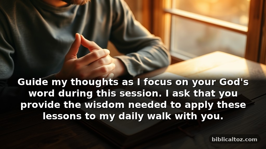 Reflective Prayer Before Bible Study for Someone Seeking Wisdom