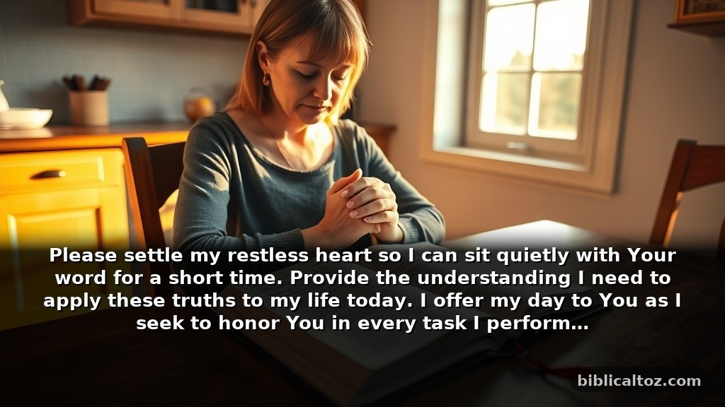 Short Prayer Before Bible Study for Busy Mornings