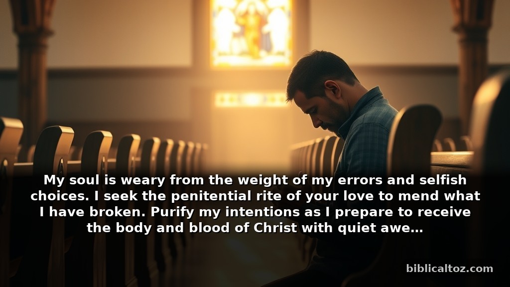 Short Prayer Before Communion Service for Personal Confession