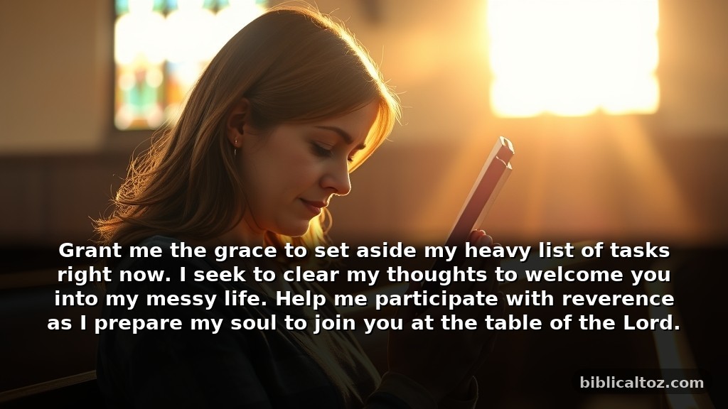 Short Prayer Before Communion for Busy Parents