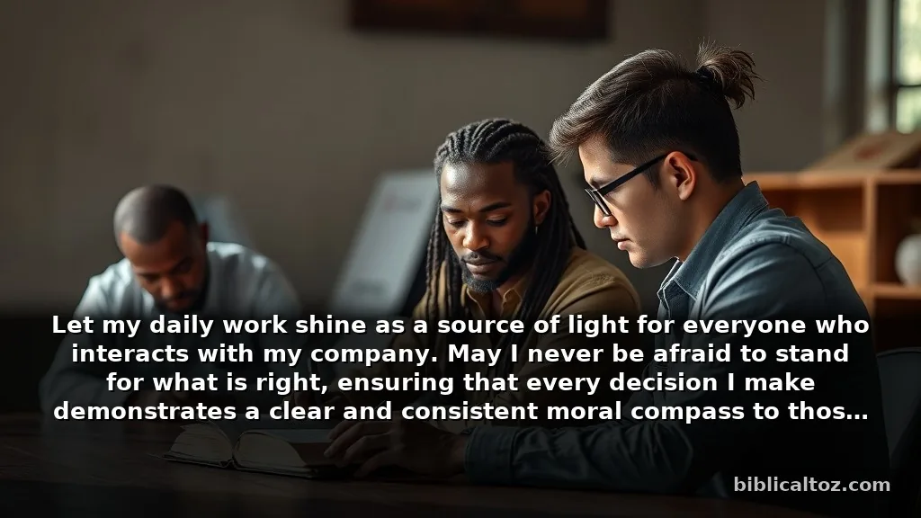 Bible Prayer for Entrepreneurs for Protecting Business Integrity and Work