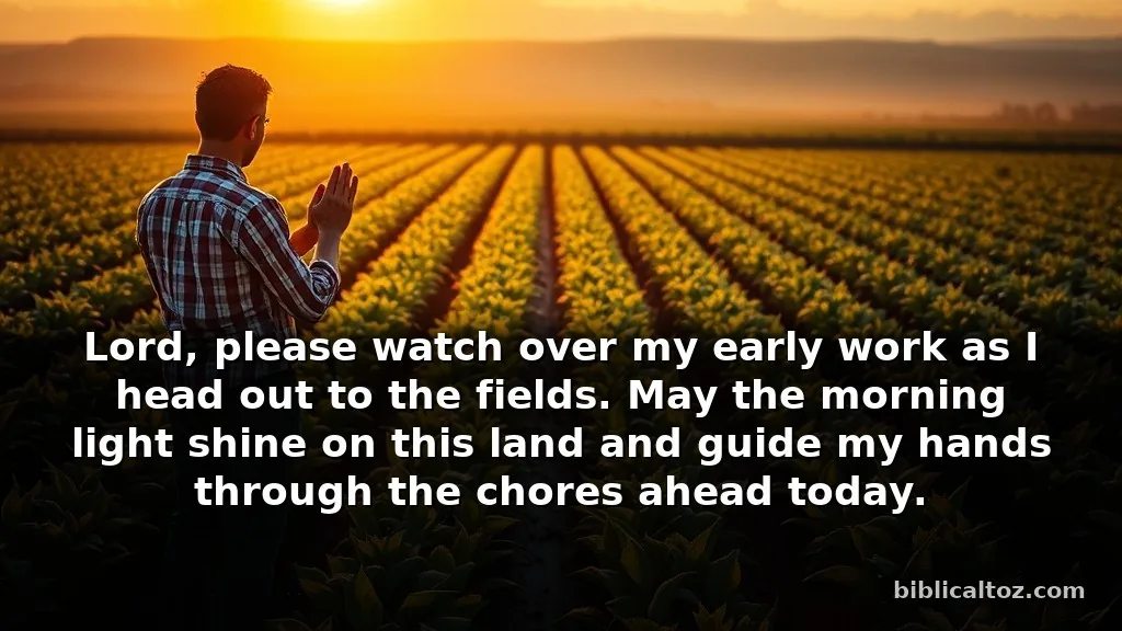 Short Bible Prayer for Farmers for Daily Morning Graces