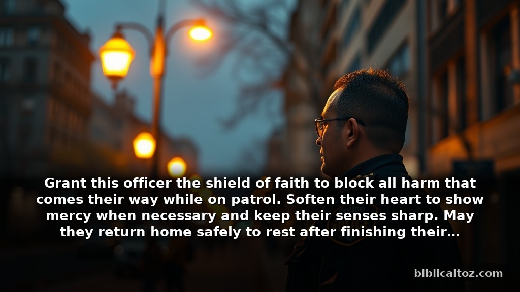 Short Bible Prayer for Police Officer for Daily Protection