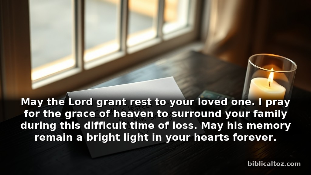 Short bible Funeral Prayers for cards and brief messages