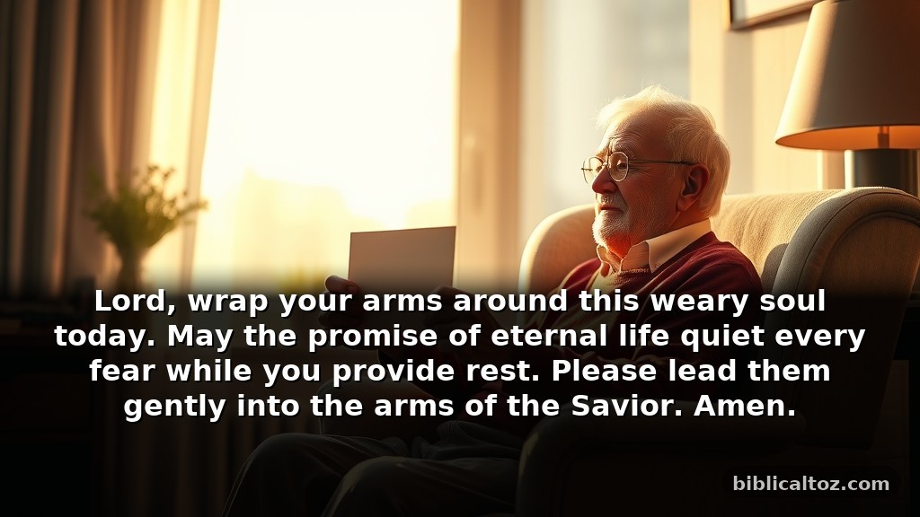 Short and comforting Bible Prayer for a Dying Loved One for a handwritten card