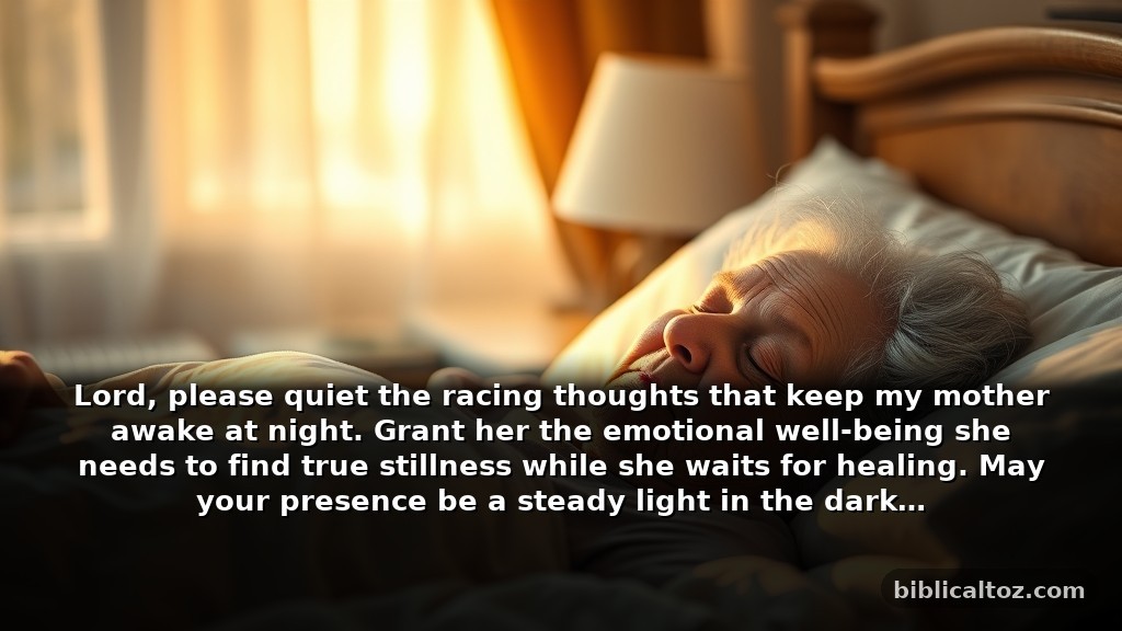 Calming bible Prayer for a Sick Mother Regarding Anxiety