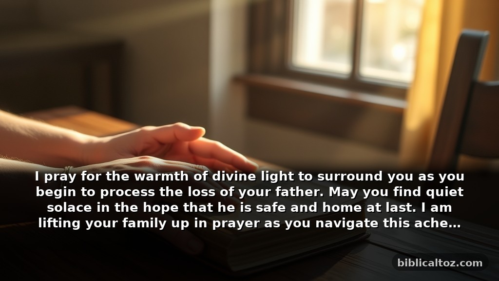 Short bible Prayer for Loss of Father for Sympathy Cards