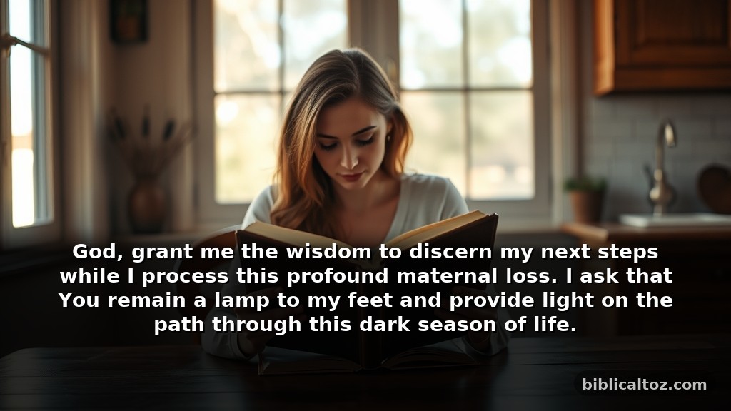 Modern bible Prayer for Loss of Mother for Guidance in Difficult Seasons