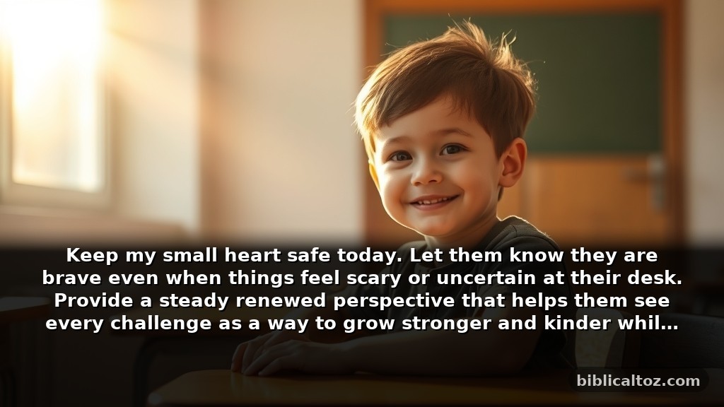 Short prayer for encouragement for kids facing school anxiety