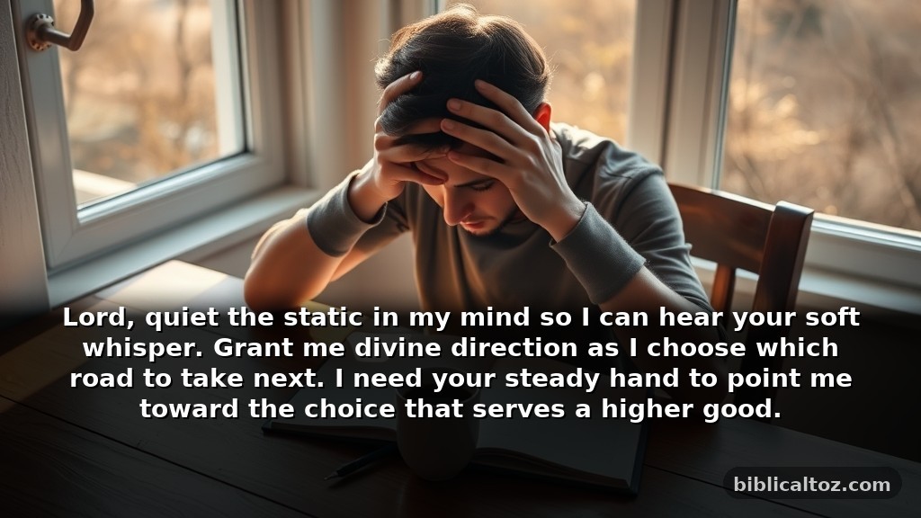 Simple prayer for worry for guidance on life decisions