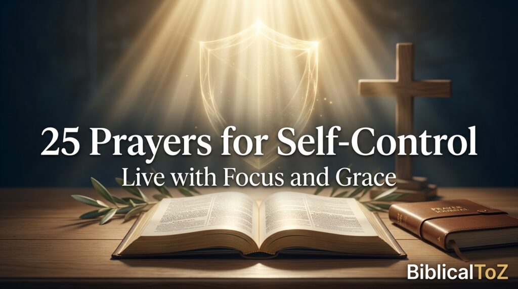 25 prayers for self-control to help you live with focus, wisdom, discipline, and God's grace.