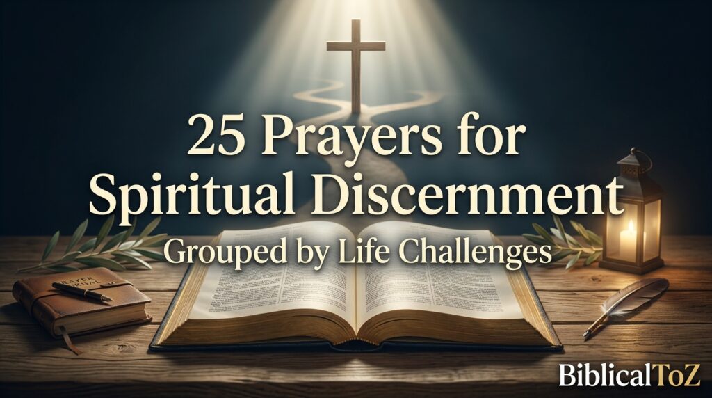 25 prayers for spiritual discernment for seeking God's wisdom, guidance, and clarity through life's challenges.