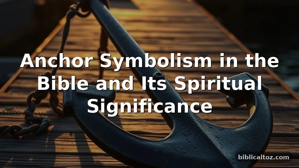 Anchor Symbolism in the Bible