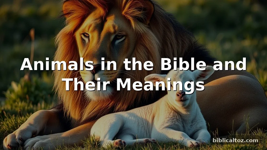 animals in the Bible and their meanings