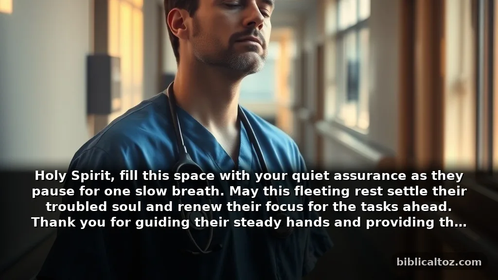 Short Biblical Prayer for Doctors and Healthcare Workers to Find Quick Peace