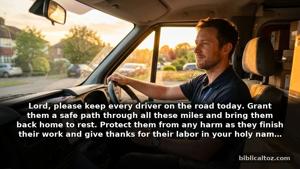 Short Biblical Prayer for Drivers and Delivery Workers for Daily Protection