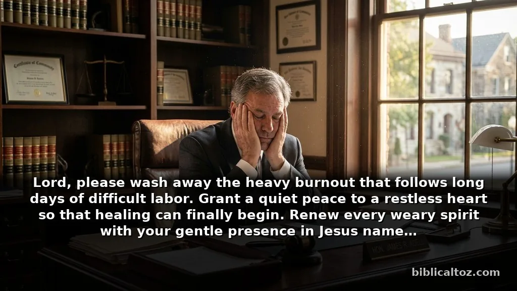 Biblical Prayer for Lawyers and Judges for Emotional Healing and Rest
